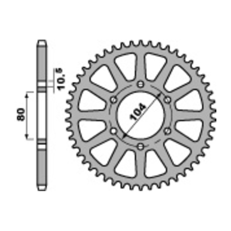 Couronne PBR acier C45 standard 478 - 520