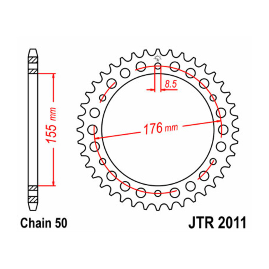 Couronne JT SPROCKETS acier standard 2011 - 530