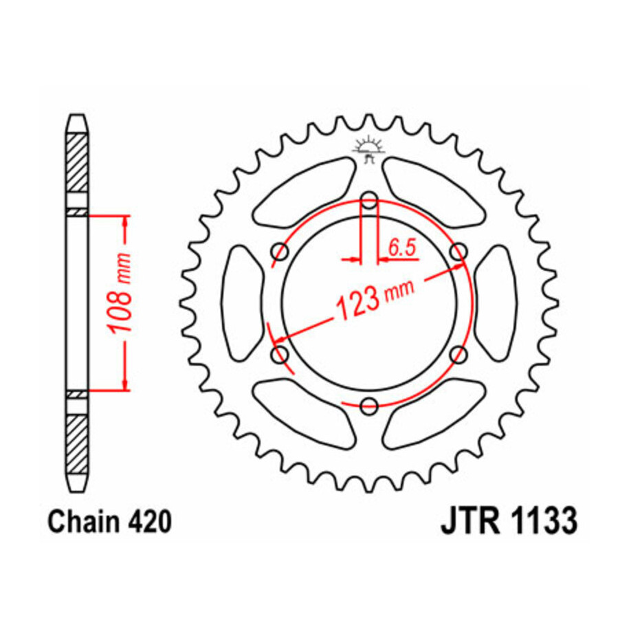 Couronne JT SPROCKETS acier standard 1133 - 420