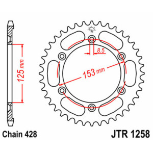 Couronne JT SPROCKETS acier standard 1258 - 428