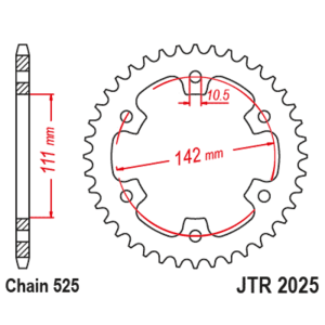 Couronne JT SPROCKETS acier standard 2025 - 525