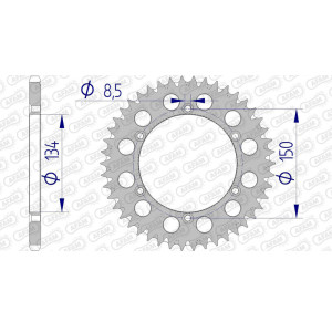 Couronne AFAM aluminium Ultra-Light anti-boue 17206520