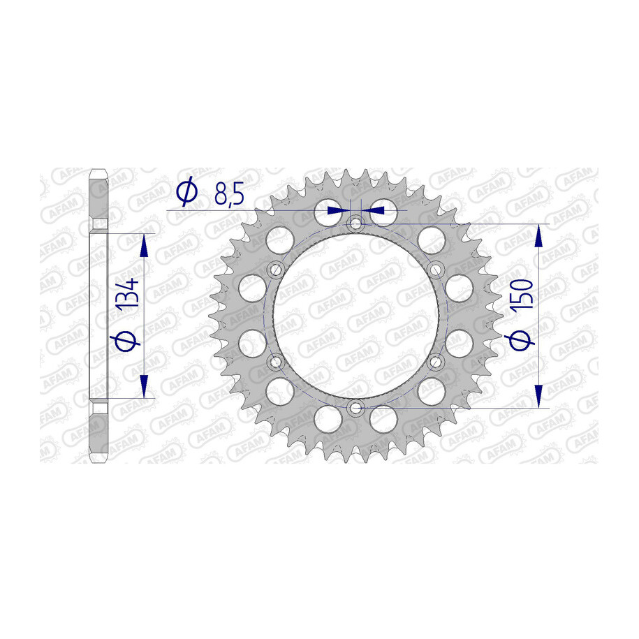 Couronne AFAM aluminium Ultra-Light anti-boue 17206520