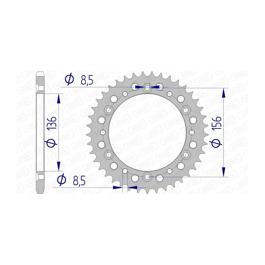 Couronne AFAM aluminium 15303 - 520