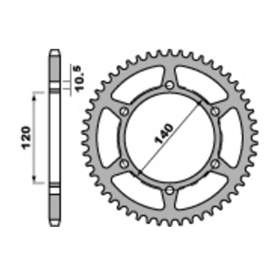 Couronne PBR acier C45 standard 475 - 520