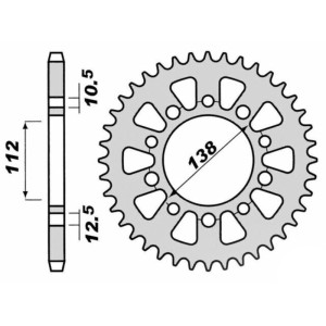 Couronne PBR acier C45 revenu 4384 - 520