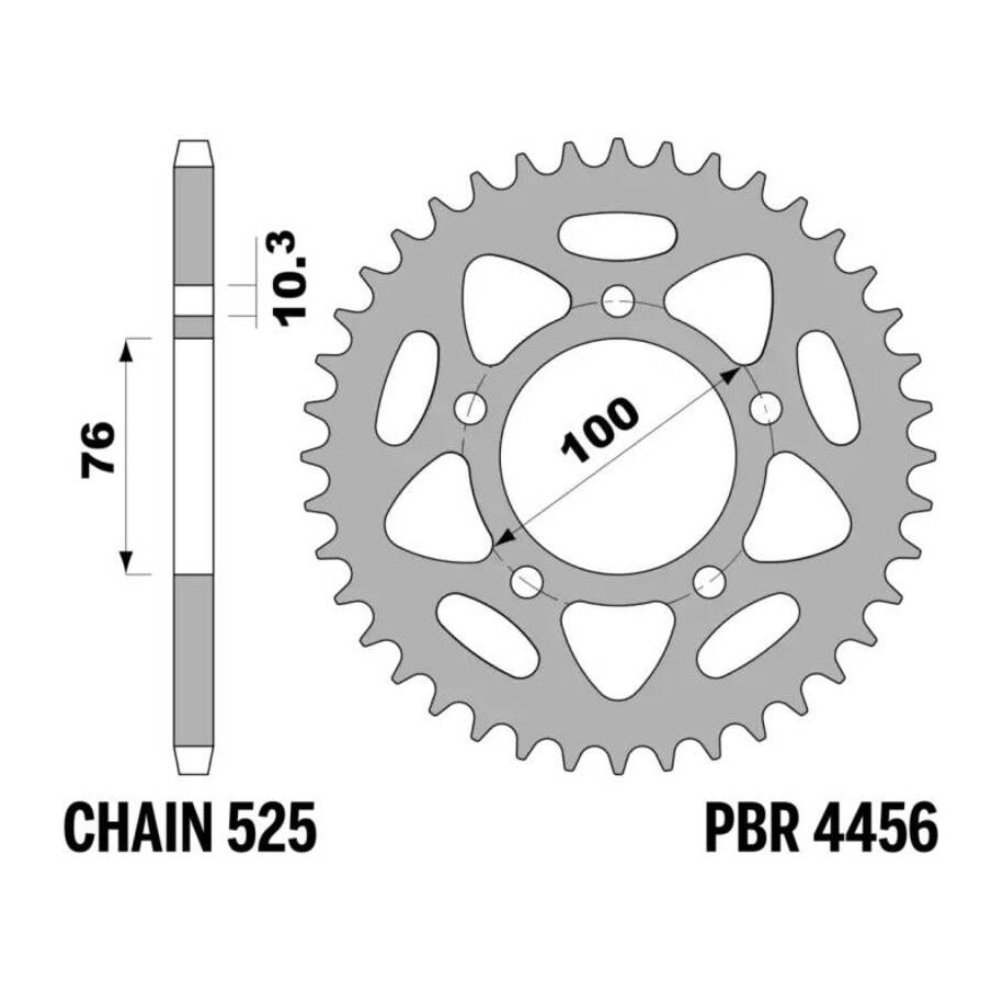Couronne PBR acier C45 standard 4456 - 525