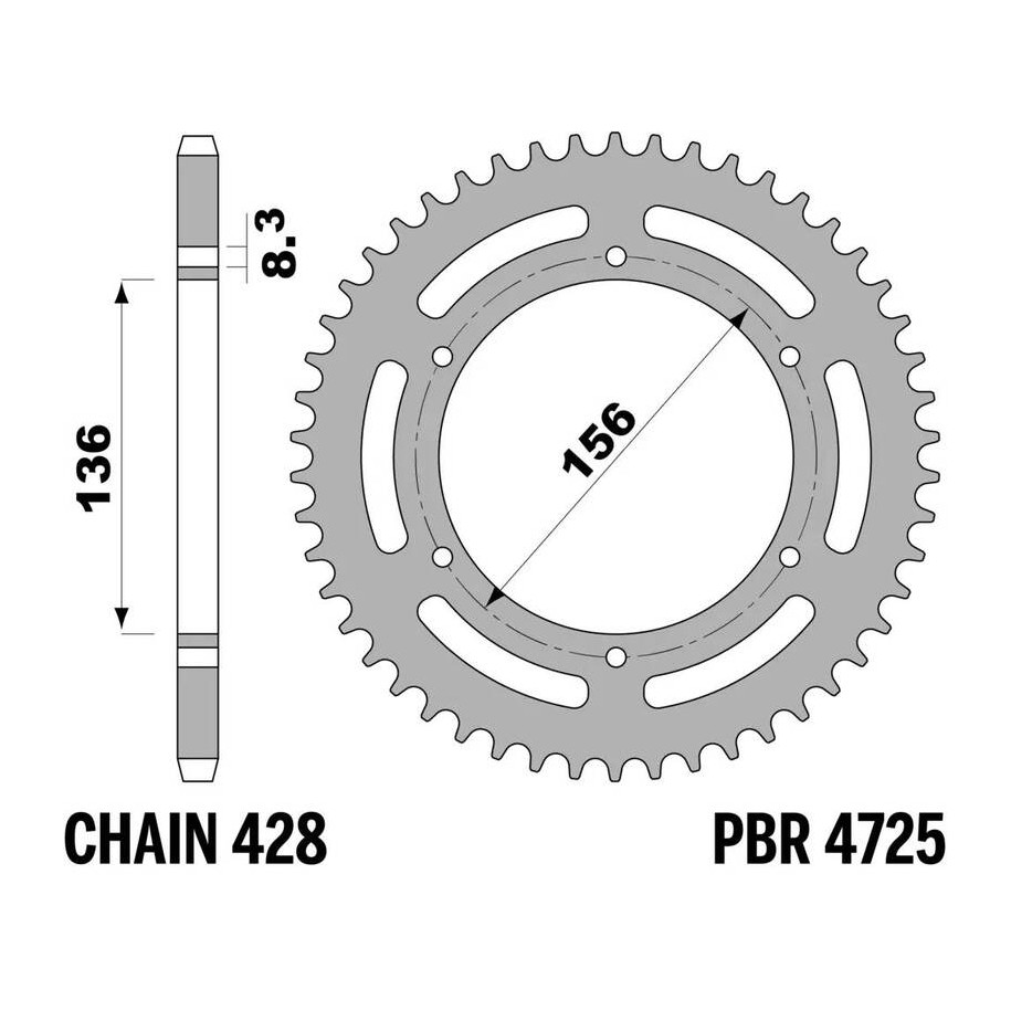 Couronne PBR acier standard 4725 - 428