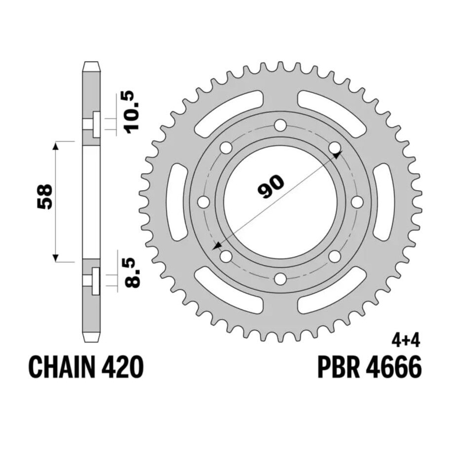 Couronne PBR aluminium 4666 - 420