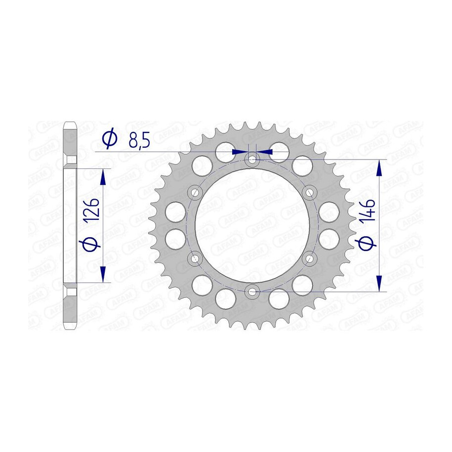 Couronne AFAM aluminium 15203 - 520