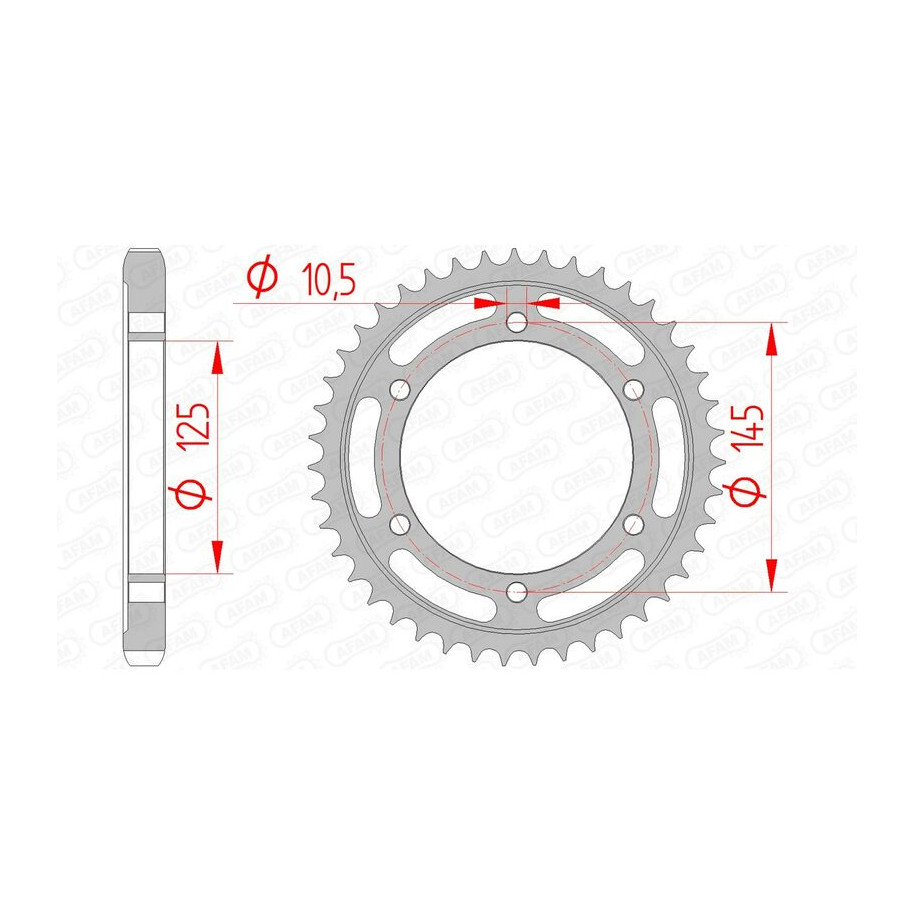Couronne AFAM acier standard 12601 - 530