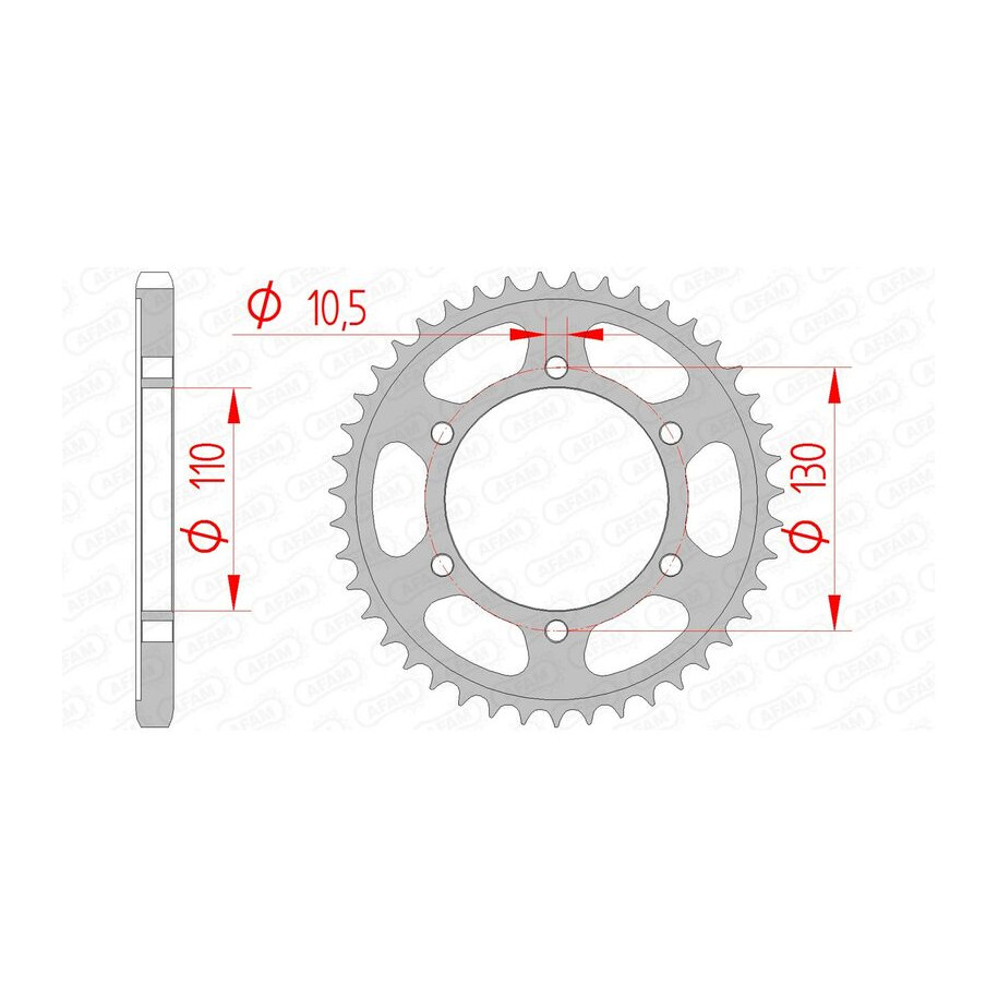 Couronne AFAM acier standard 12815 - 525