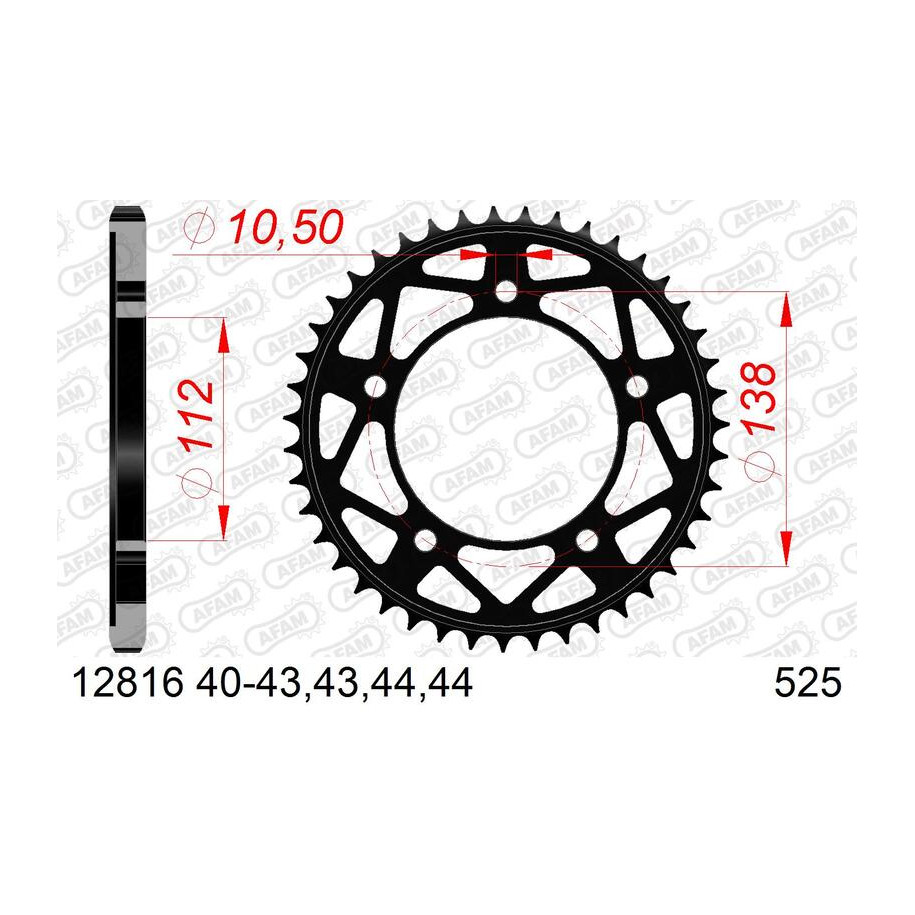 Couronne AFAM acier standard 12816 - 525