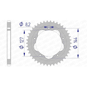 Couronne AFAM aluminium 51608 - 525 - Nécessite un porte couronne AFAM