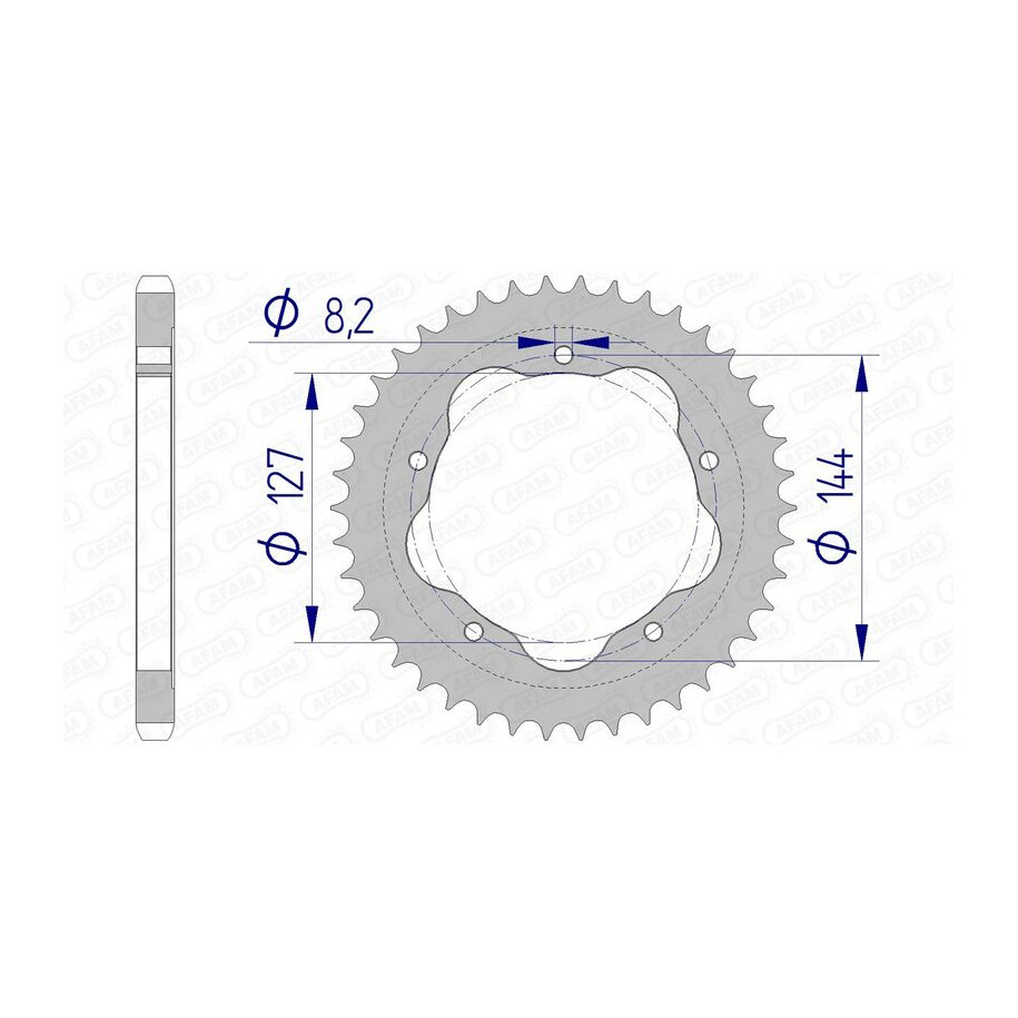 Couronne AFAM aluminium 51608 - 525 - Nécessite un porte couronne AFAM