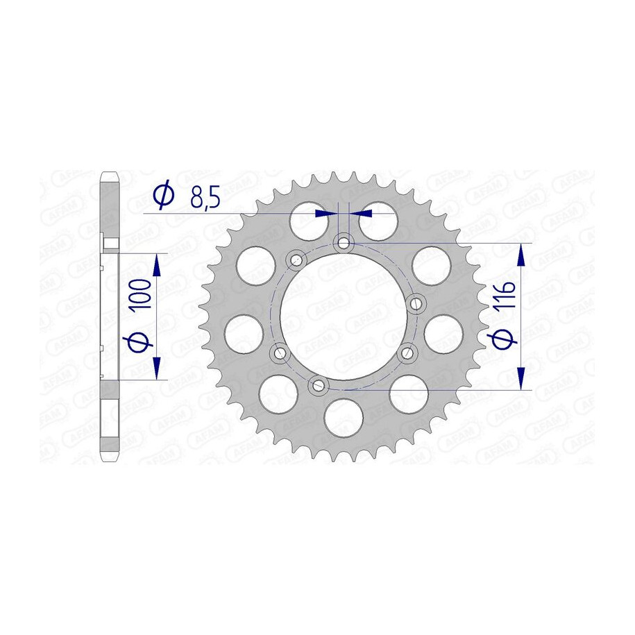 Couronne AFAM aluminium 93303 - 520