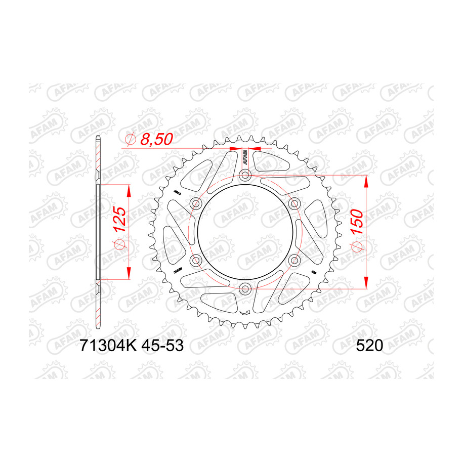 Couronne AFAM acier standard 71304K - 520