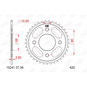 Couronne AFAM acier standard 10241 - 420