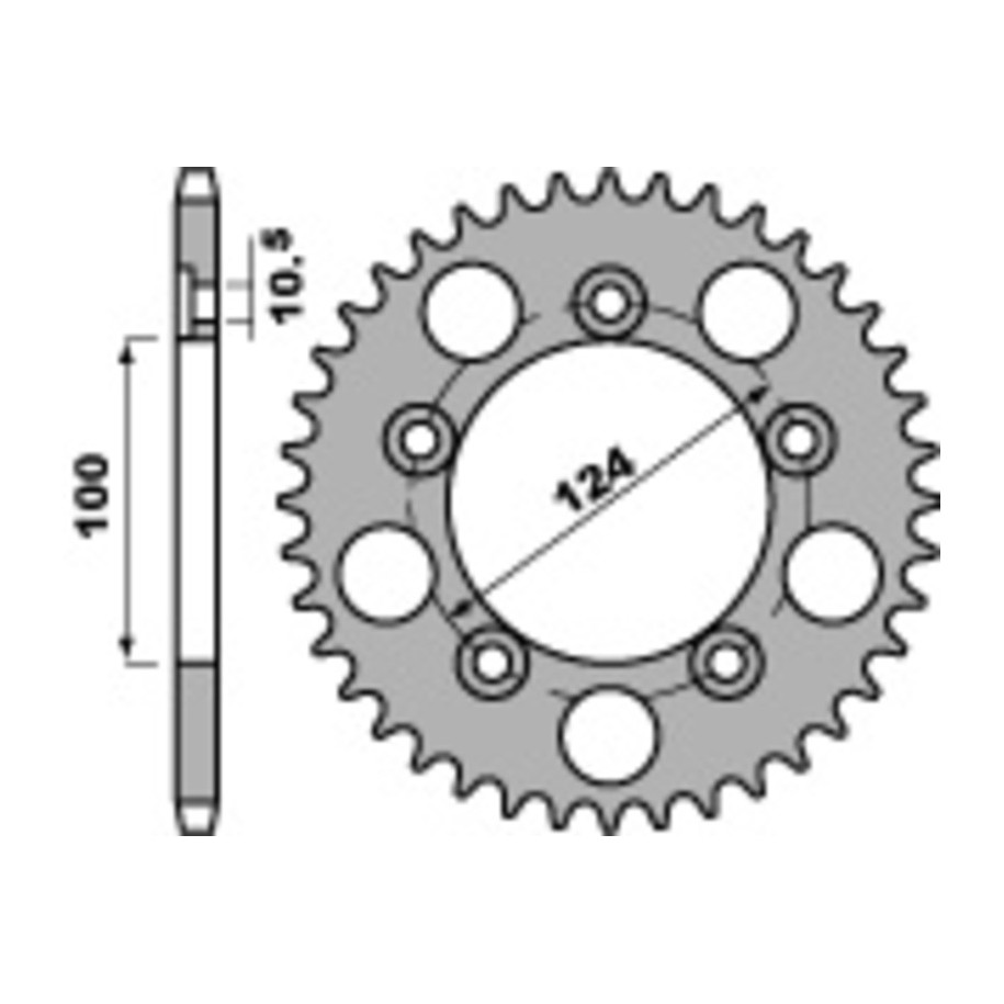 Couronne PBR acier C45 standard 4443 - 525