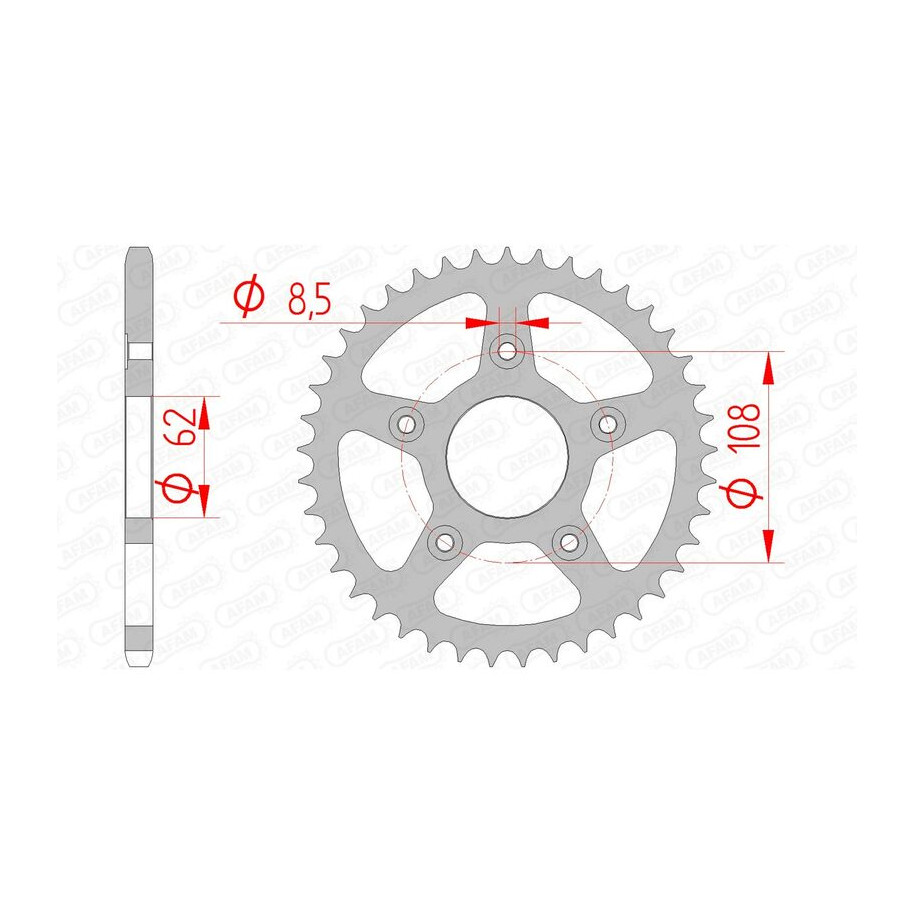 Couronne AFAM acier standard 44203 - 520