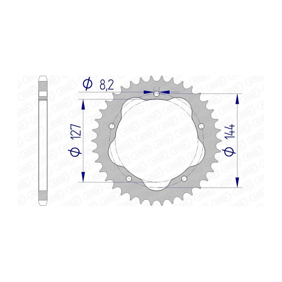 Couronne AFAM aluminium 51607 - 520 - Nécessite un porte couronne AFAM