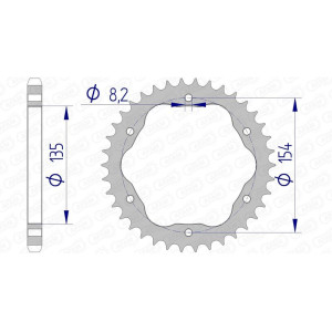 Couronne AFAM aluminium 51803 - 525 - Nécessite un porte couronne AFAM