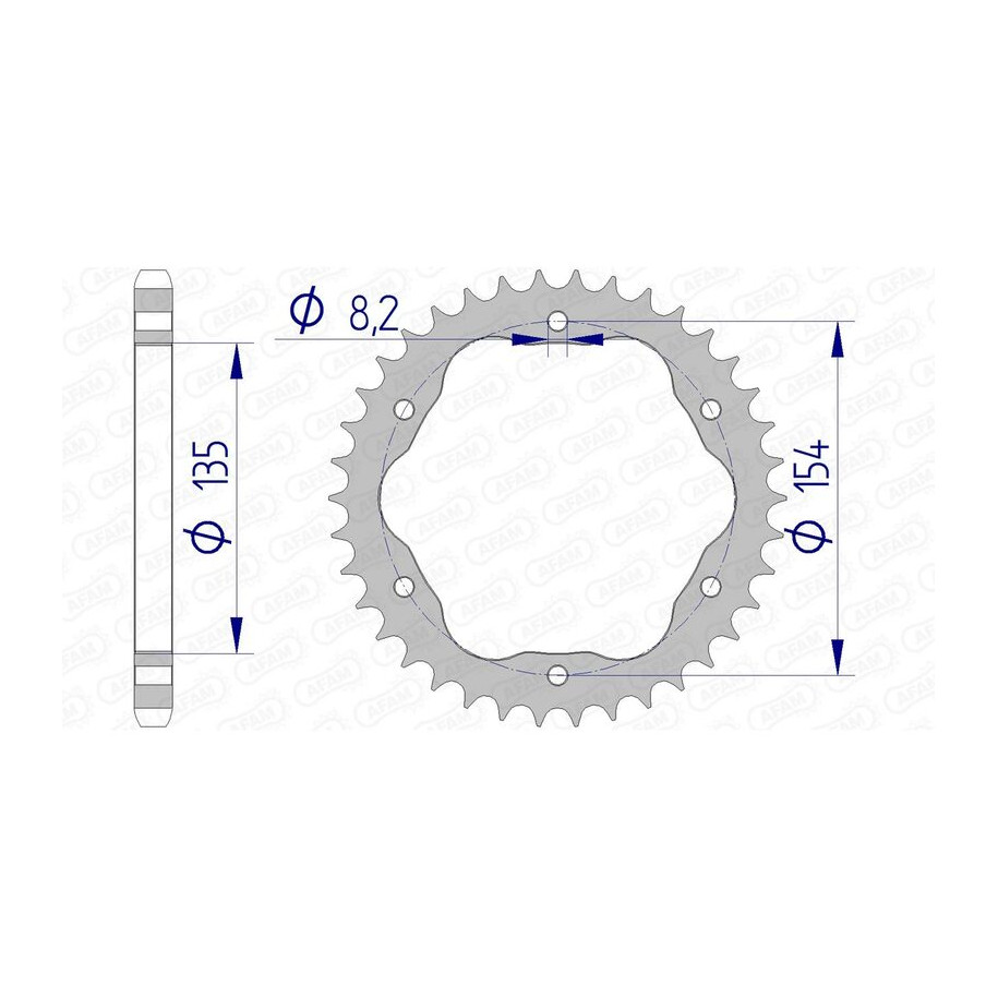 Couronne AFAM aluminium 51803 - 525 - Nécessite un porte couronne AFAM