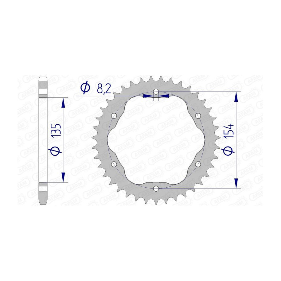 Couronne AFAM aluminium 51804 - 520 - Nécessite un porte couronne AFAM