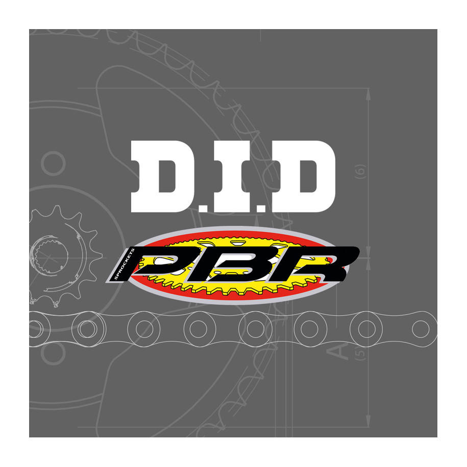 Kit chaîne DID/PBR 520MX 13/50 racing - couronne ultra-light
