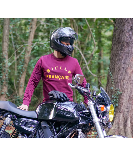 Sweat "HERITAGE" Bordeaux Bielle Française