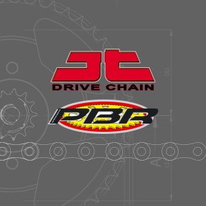 Kit chaîne JT/PBR 525Z3 16/43 super renforcé - couronne ultra-light hard anodized