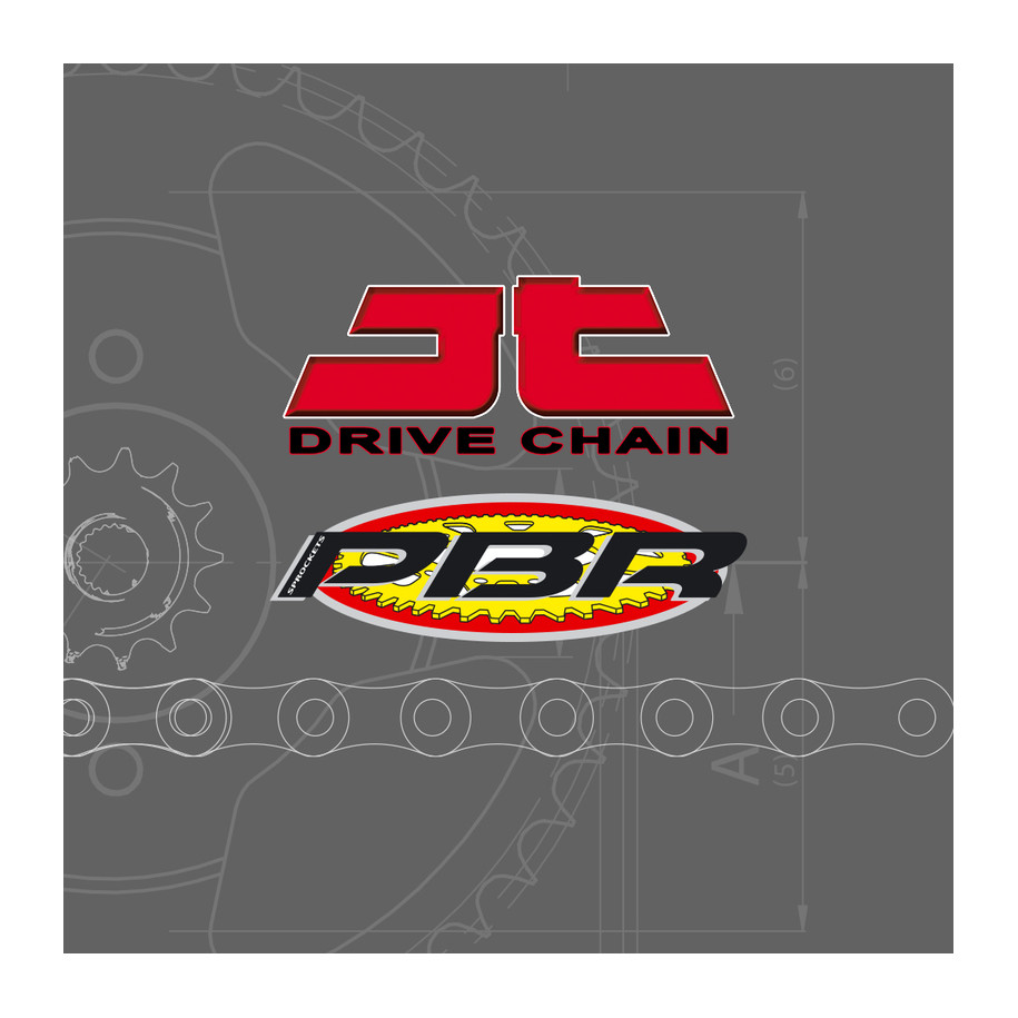 Kit chaîne JT/PBR 525Z3 17/42 super renforcé - couronne standard