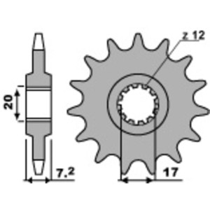 Kit chaîne EK/PBR 420SR 11/58 -  couronne ultra-light