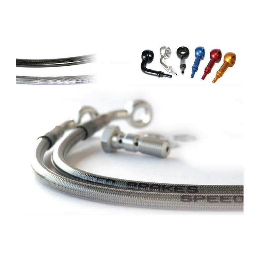 Durite de frein Aviation SPEEDBRAKES carbone/raccord noir