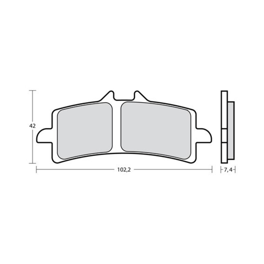 Plaquettes de frein BREMBO UPGRADE Type M497 Z04 - Racing