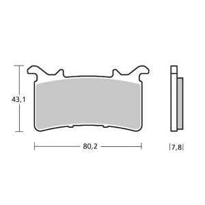 Plaquettes de frein BREMBO UPGRADE Type M578 Z04 métal fritté - 107A48634