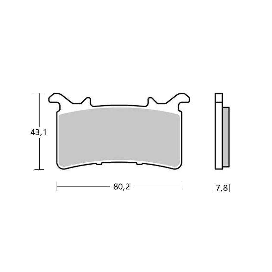 Plaquettes de frein BREMBO UPGRADE Type M578 Z10 métal fritté - 107A48614