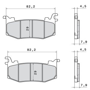 Plaquettes de frein BREMBO Racing métal fritté - M588Z04