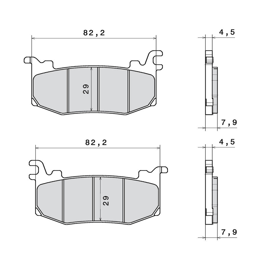 Plaquettes de frein BREMBO Racing métal fritté - M588Z04