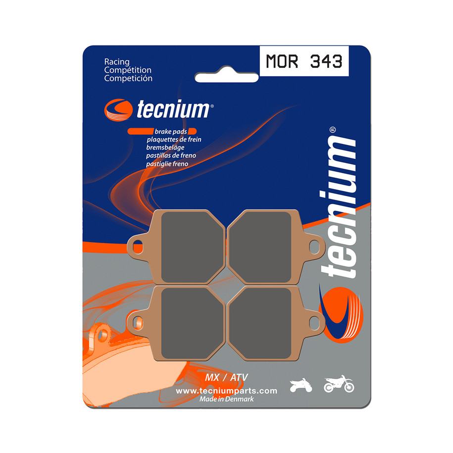 Plaquettes de frein TECNIUM Racing MX/Quad métal fritté - MOR343