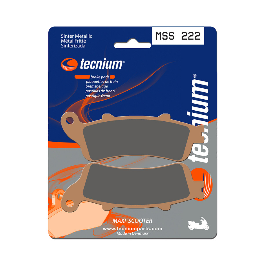 Plaquettes de frein TECNIUM Maxi Scooter métal fritté - MSS222