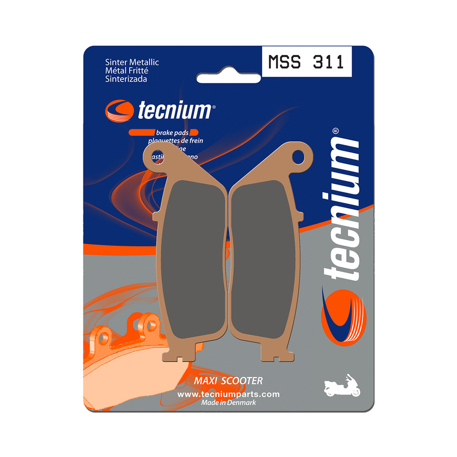 Plaquettes de frein TECNIUM Maxi Scooter métal fritté - MSS311
