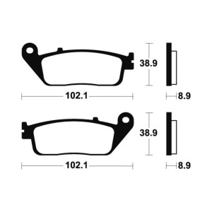 Plaquettes de frein TECNIUM Maxi Scooter métal fritté - MSS311