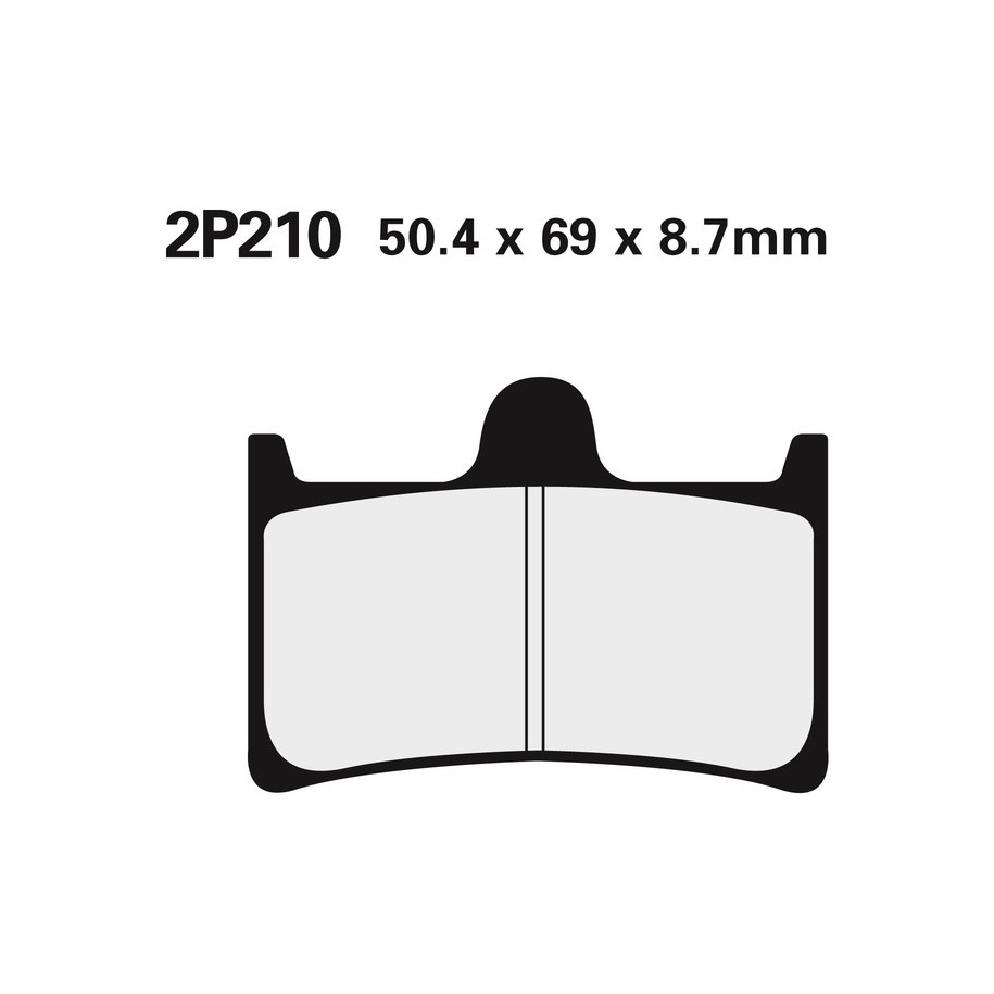 Plaquettes de frein NISSIN route /Off-Road métal fritté - 2P-210ST