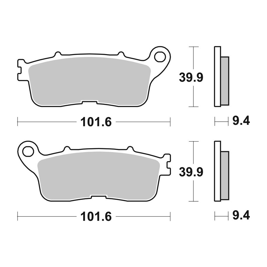 Plaquettes de frein BREMBO route métal fritté - 07HO60SP