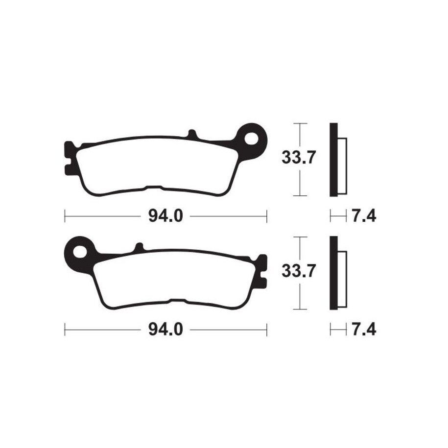 Plaquettes de frein TECNIUM MX/ATV métal fritté - MOR465