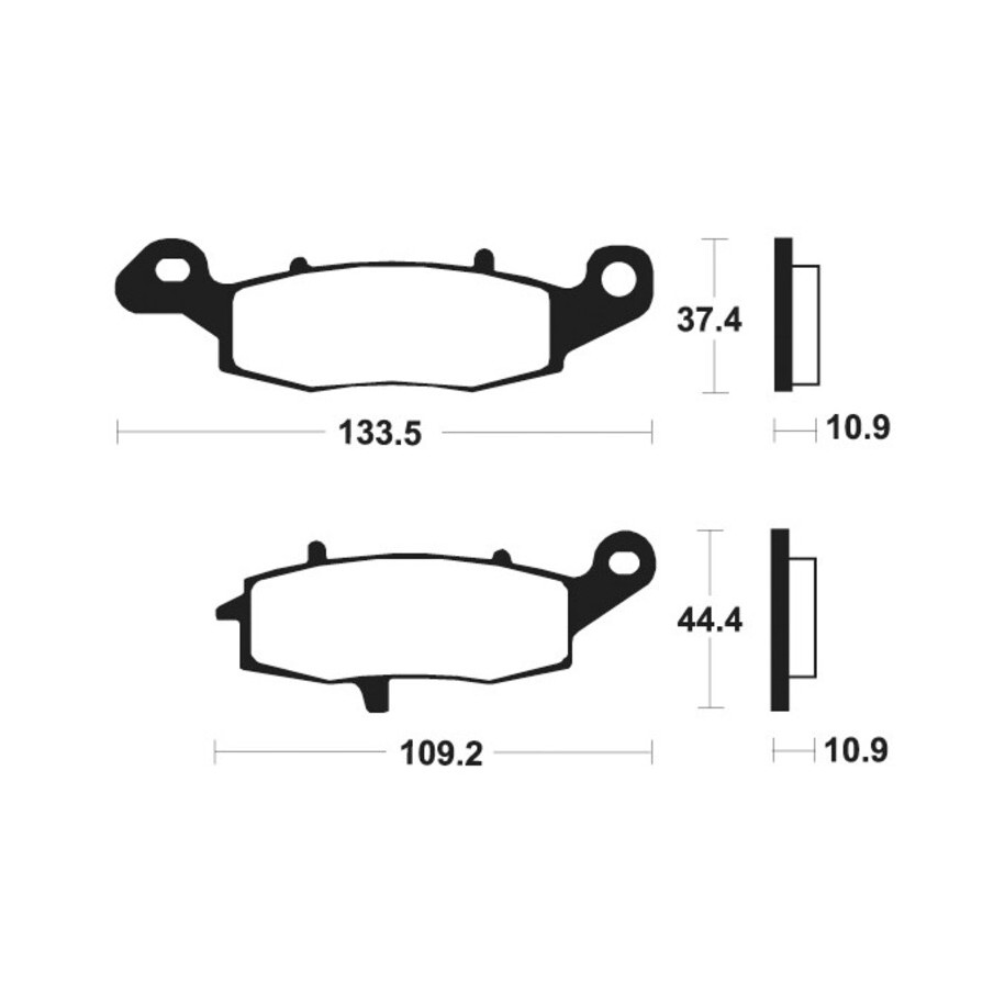 Plaquettes de frein TECNIUM Performance métal fritté - MR386