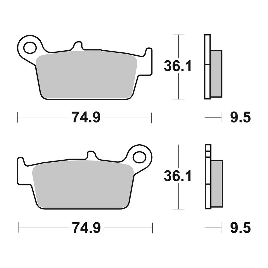 Plaquettes de frein BREMBO Off-Road métal fritté - 07HO26SX