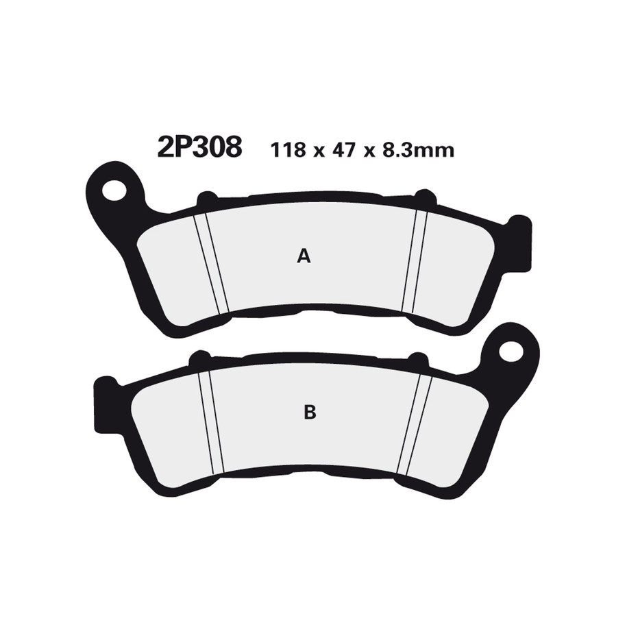Plaquettes de frein NISSIN route /Off-Road métal fritté - 2P-308ST