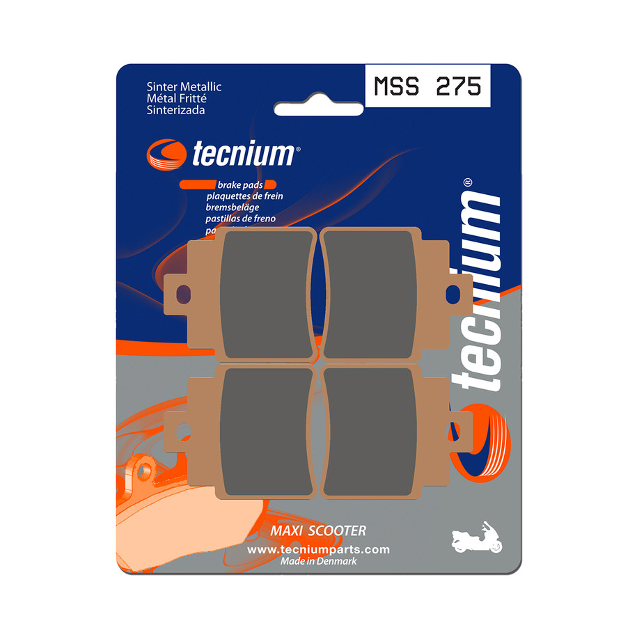Plaquettes de frein TECNIUM Maxi Scooter métal fritté - MSS275